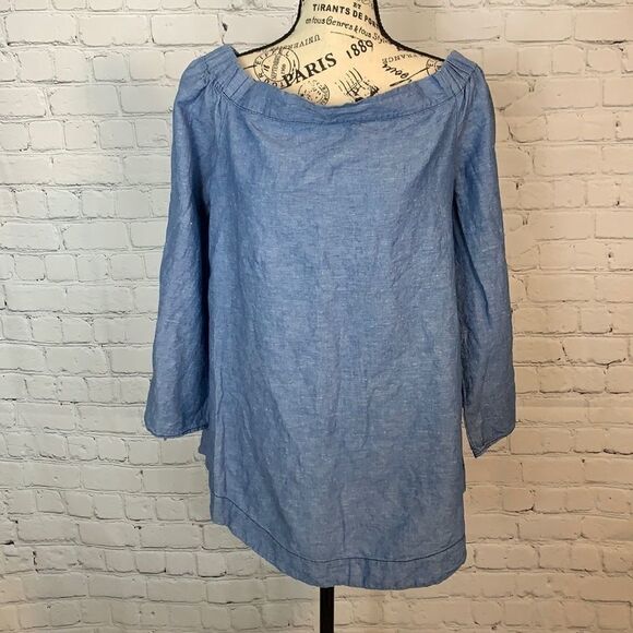 Free People / Chambray Blouse / size small - Picture 1 of 9